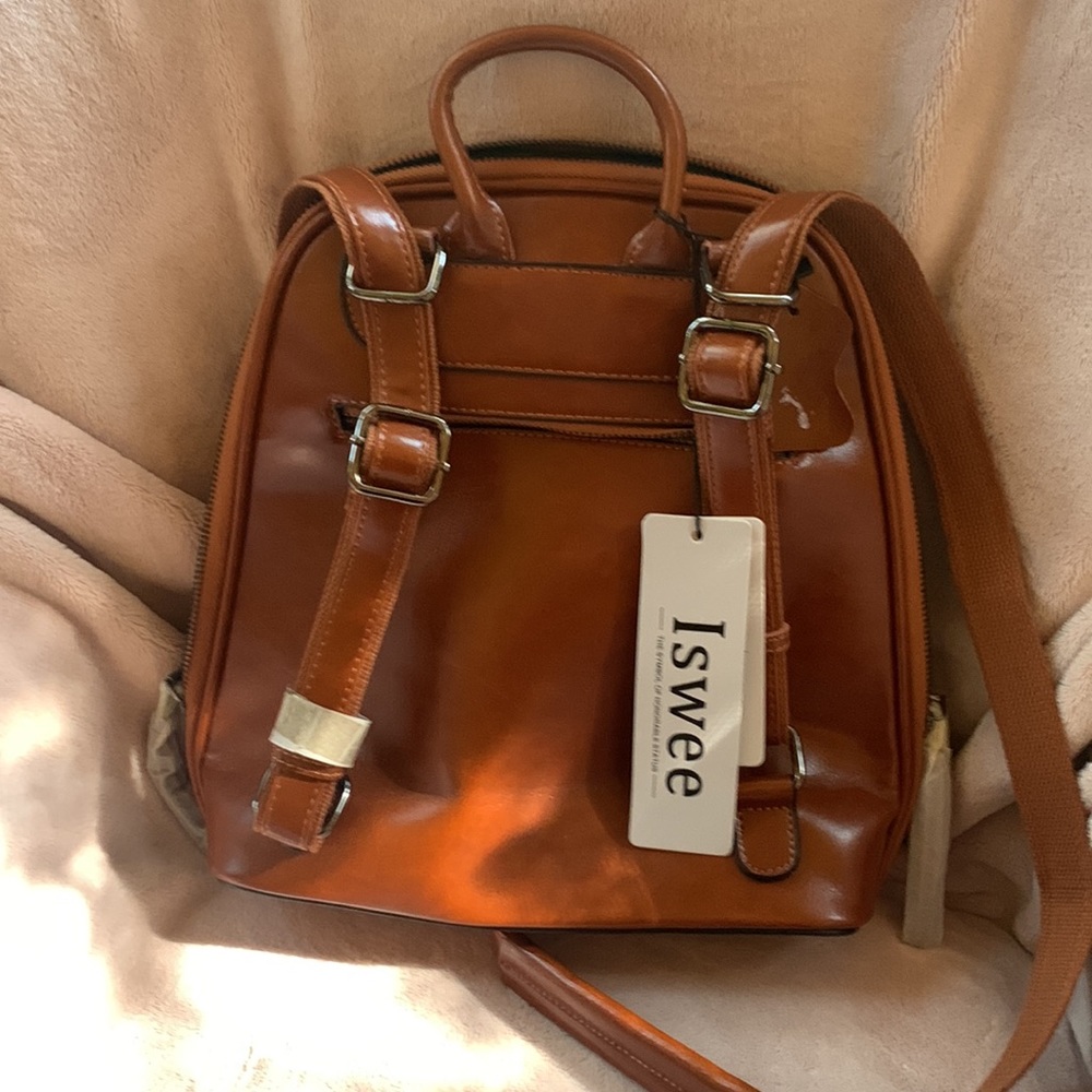 Leather handbag/backpack - Picture 5 of 6